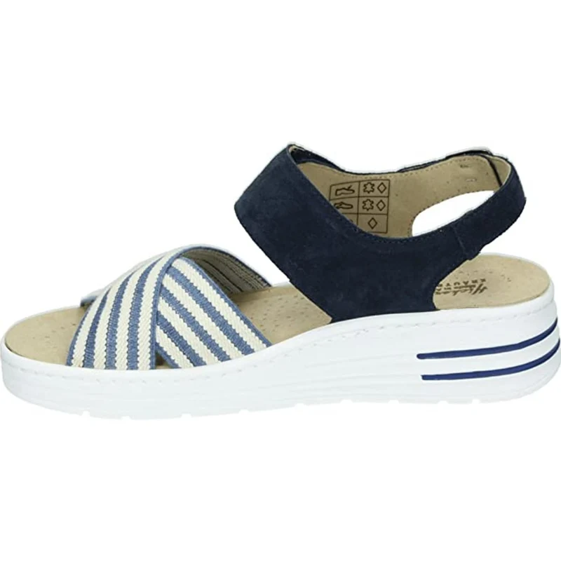 Hickersberger 2641 - Sandalen met hak - Kleur: Blau - Maat: 42