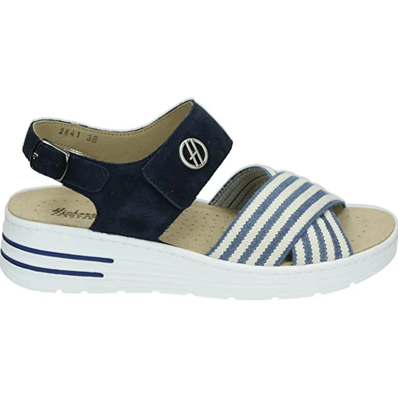 Hickersberger 2641 - Sandalen met hak - Kleur: Blau - Maat: 42