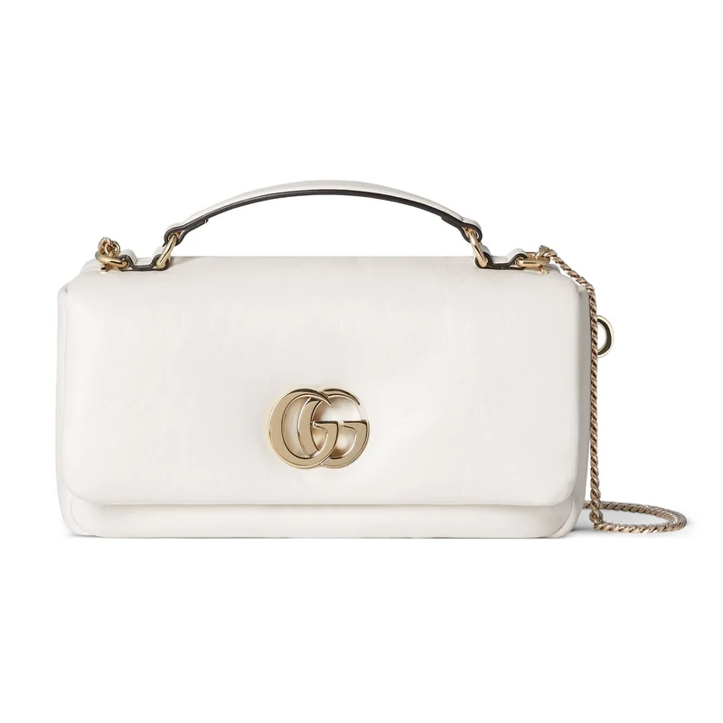 Gucci Handtasche Damen GG Milano Nappa Vacchetta Off White 806016AAD5X9110