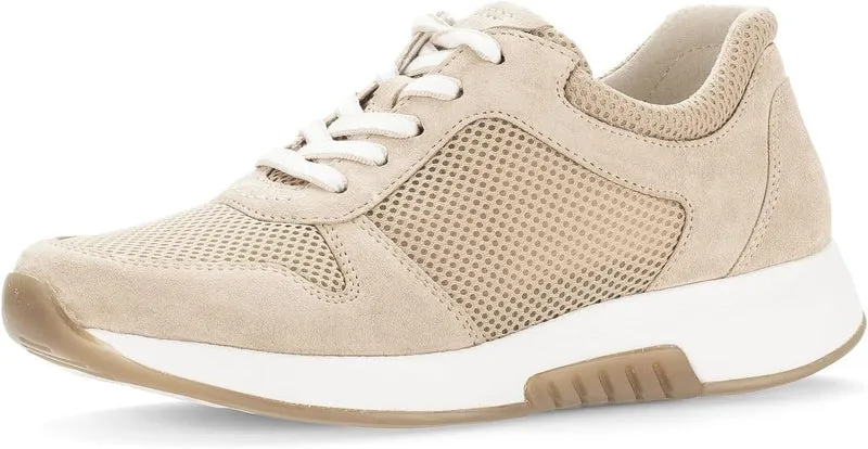 Gabor Rollingsoft Damen Schnürschuhe Beige