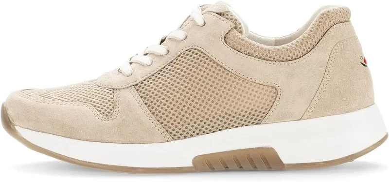 Gabor Rollingsoft Damen Schnürschuhe Beige