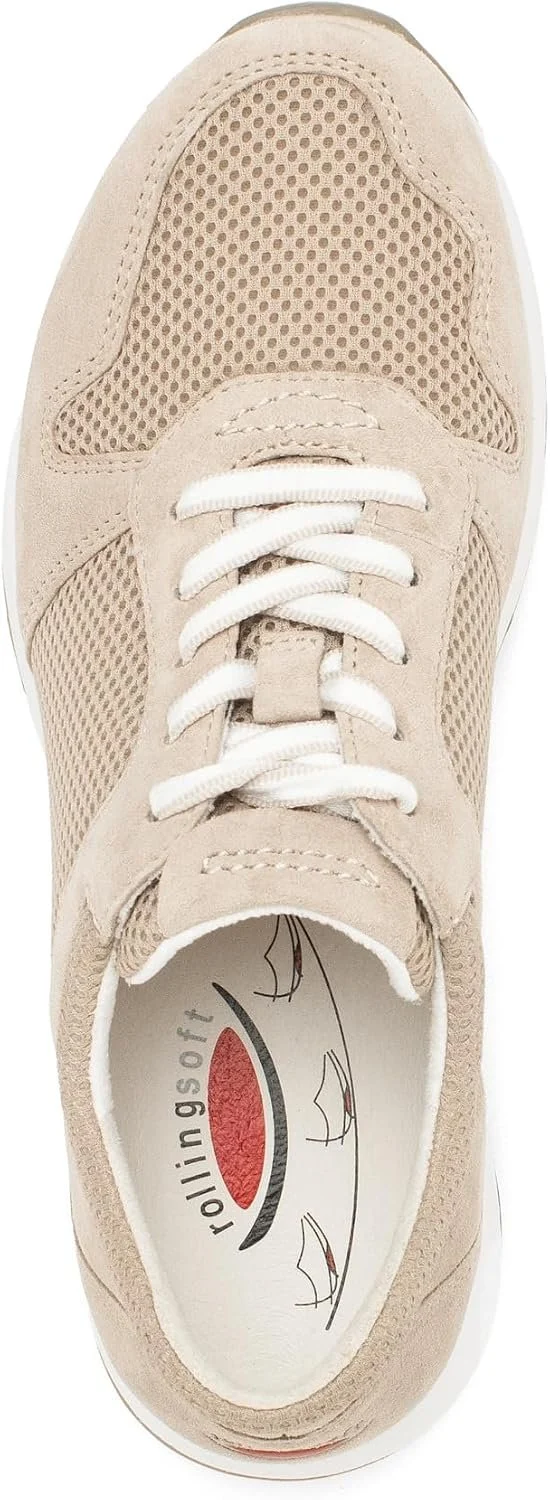 Gabor Rollingsoft Damen Schnürschuhe Beige
