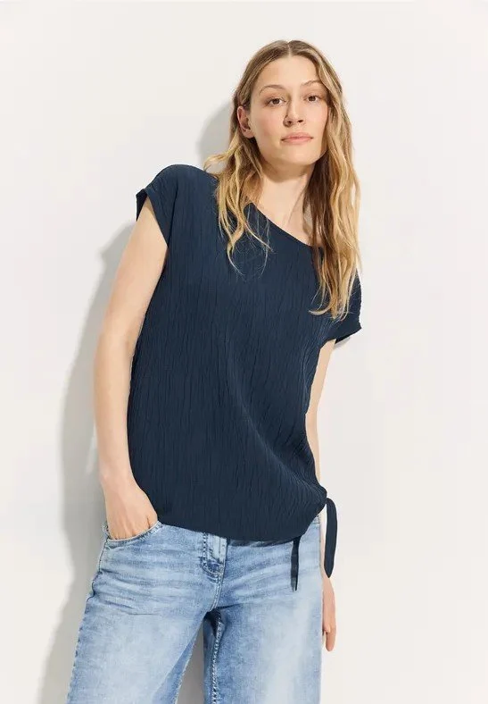 Cecil EOS_Solid Crepe Knot Blouse - 2_B344630_15673