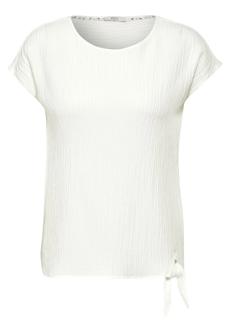 Cecil EOS_Solid Crepe Knot Blouse - 2_B344630_13474
