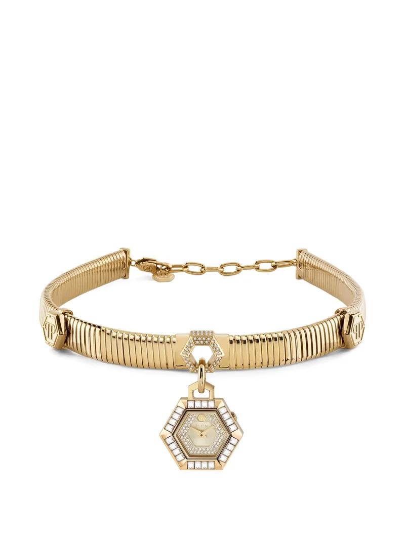 Philipp Plein Schmuck Unisex Hexagon Halskette 27 mm Gold 33947976