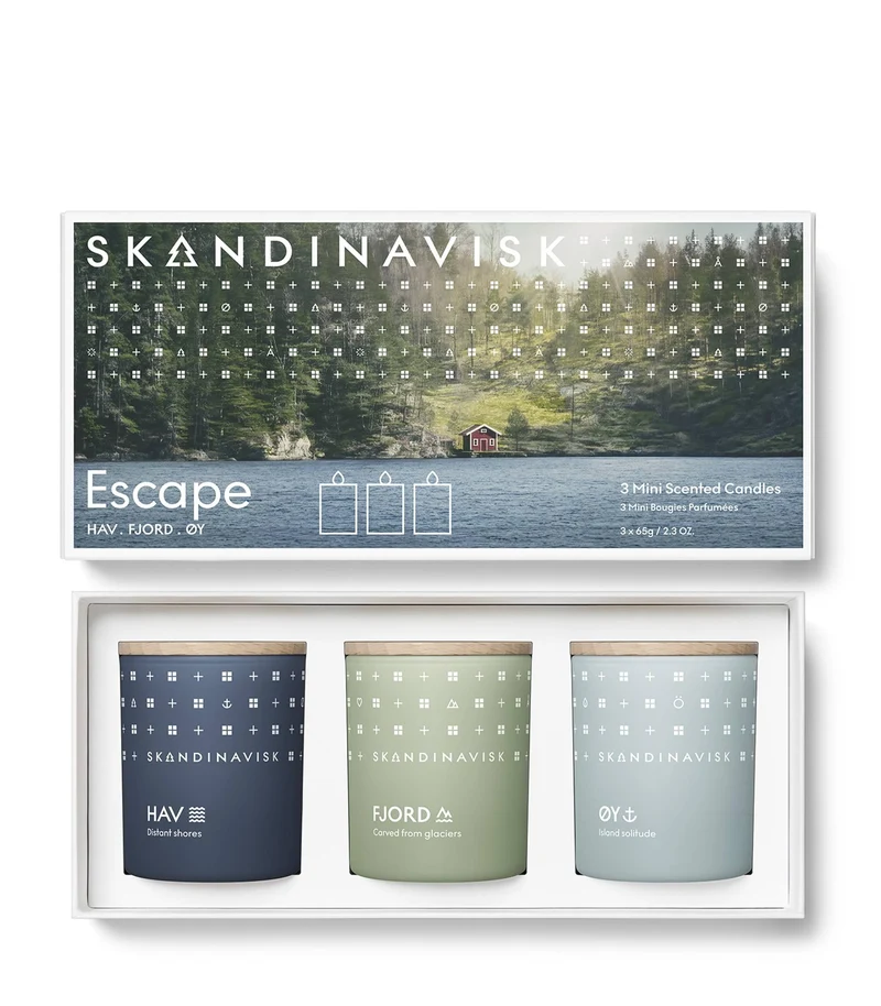 Skandinavisk ESCAPE Duftkerzen Set Unisex 3-teilig HAV FJORD ØY 3×65 g 22006 GH 1586461