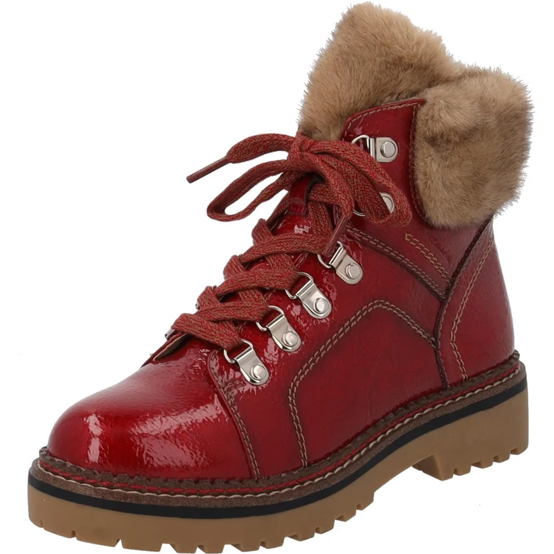 Tamaris Schnür-Stiefeletten rot