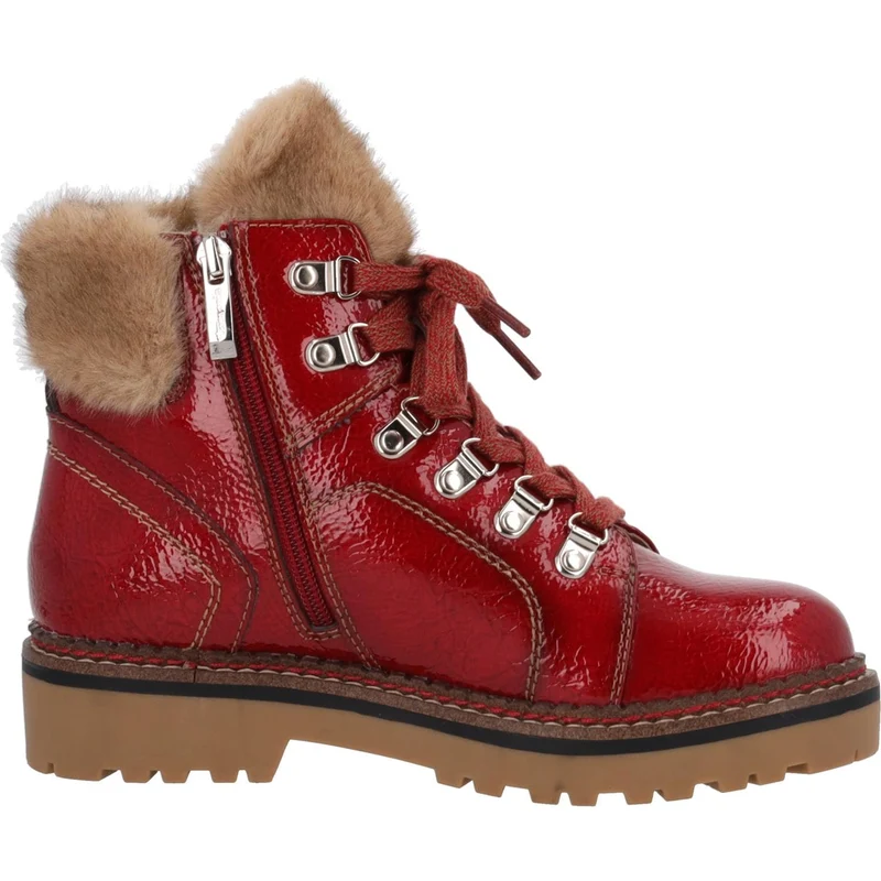 Tamaris Schnür-Stiefeletten rot