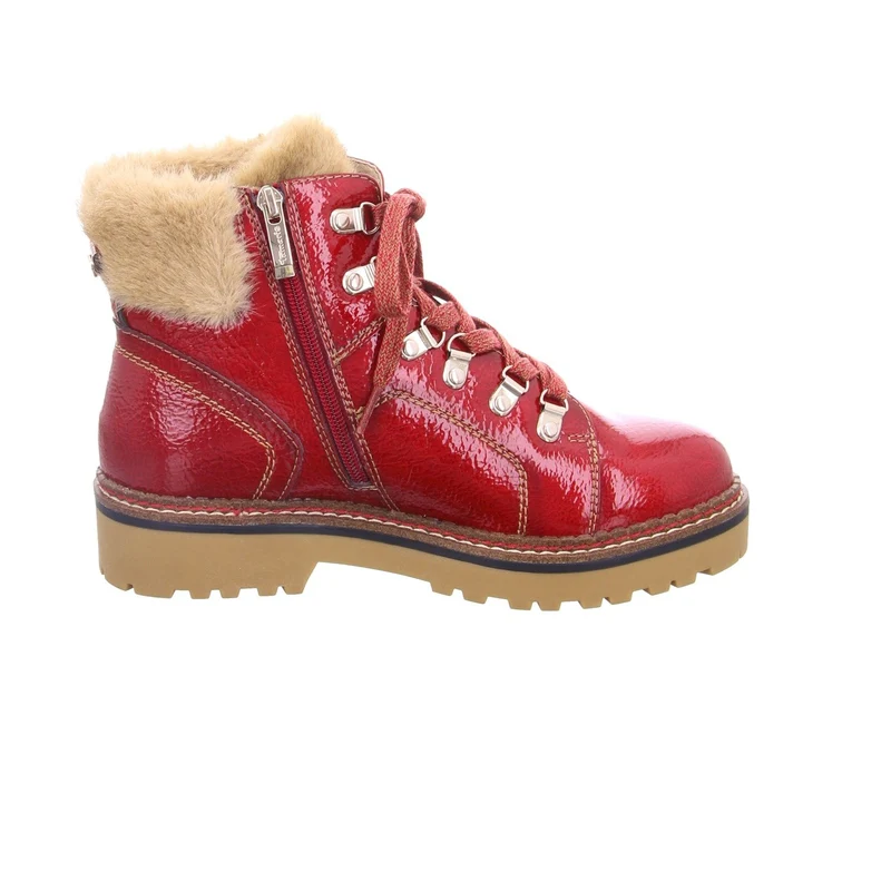 Tamaris Schnür-Stiefeletten rot