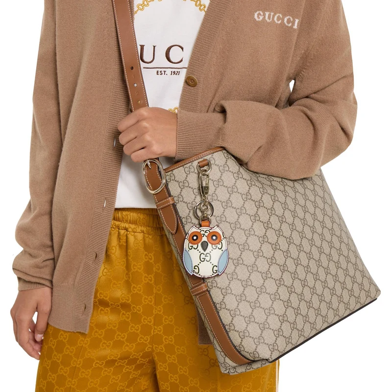 Gucci Tasche Unisex GG Emblem Collection Beige/Dunkelbraun 847452-FAD6L-9758