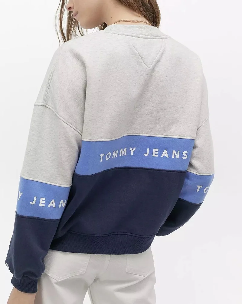 Tommy Hilfiger Jeans Damen Sweatshirt im Colour-Blocking-Design