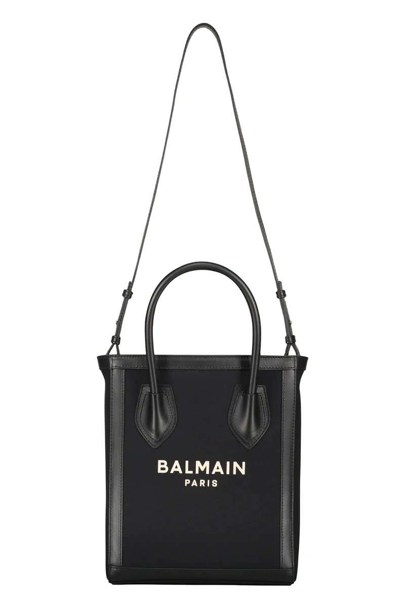 Balmain Tote Bag Damen Logo Tasche Schwarz FN6FB661TCOU_EAB