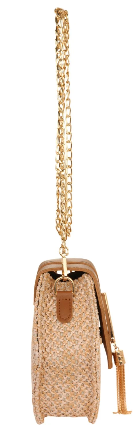 House of Louisa Damen Umhängetasche braun/beige LOU1006-BR