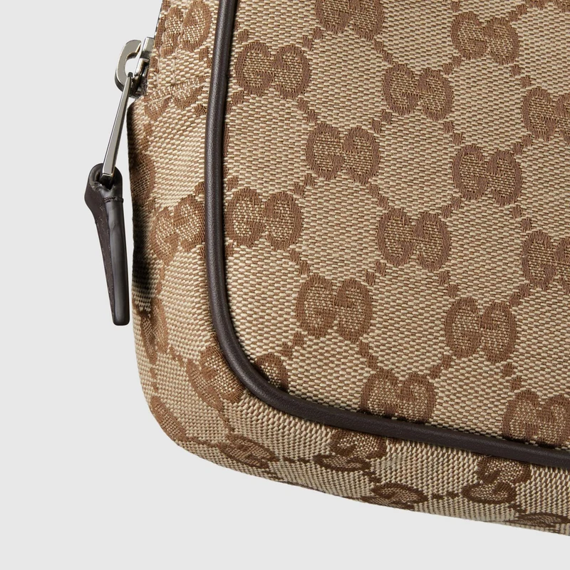 Gucci Herren Tasche Small Messenger Bag GG Monogramm Beige Braun 834268FAEON9750