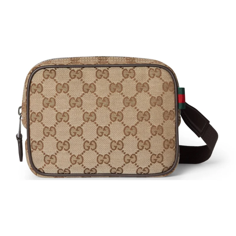 Gucci Herren Tasche Small Messenger Bag GG Monogramm Beige Braun 834268FAEON9750