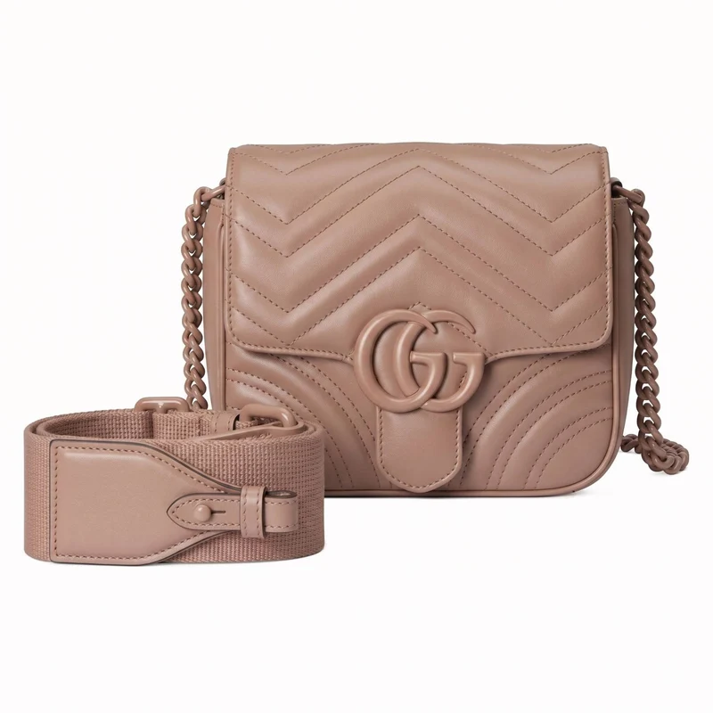 Gucci Umhängetasche Damen GG Marmont Rosébeige 826099-AAET7-2754
