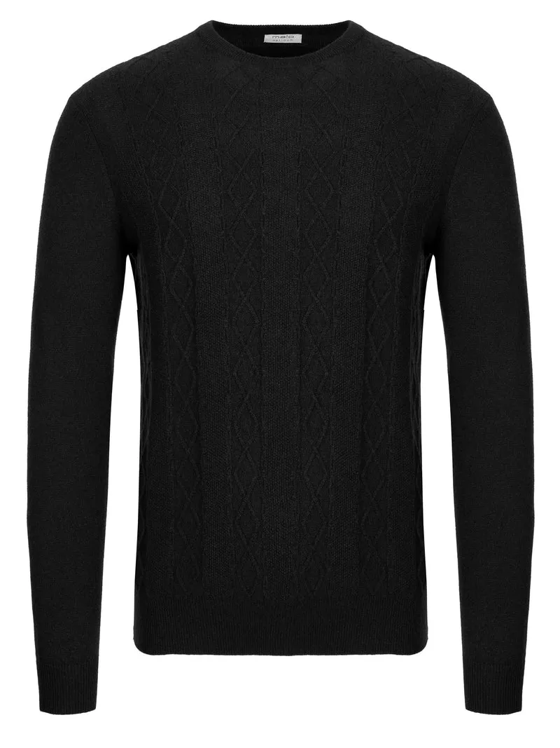 Malo Optimum Kaschmir Pullover schwarz