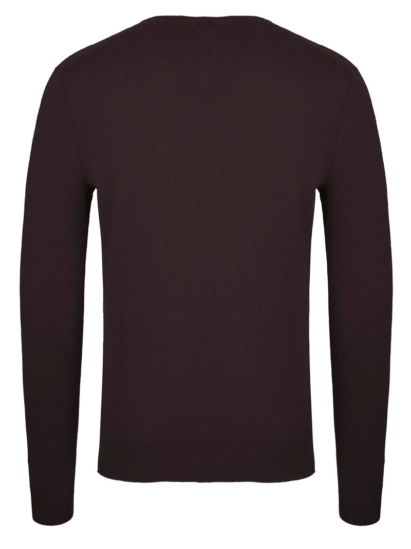Malo Optimum Kaschmir Pullover dunkelbraun