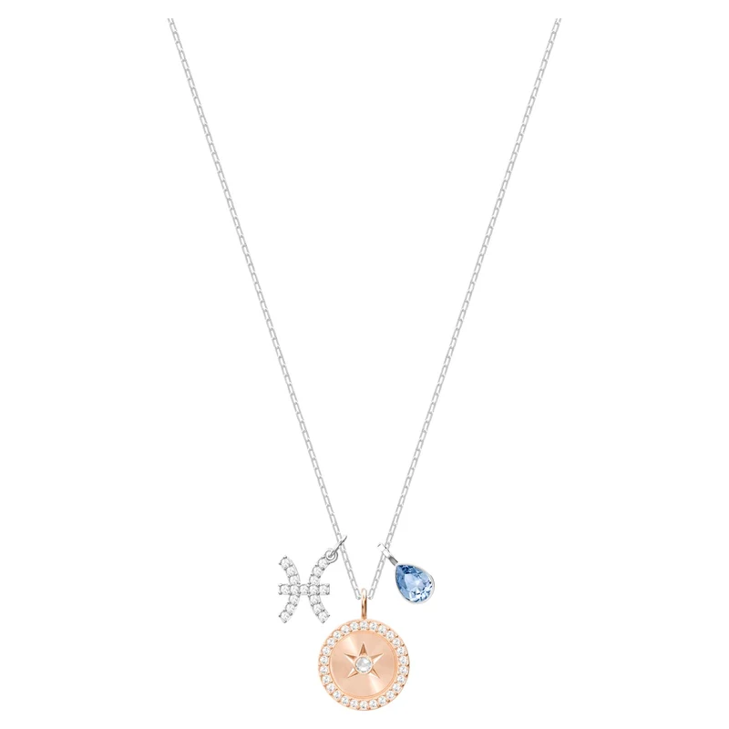 Swarovski Halskette Damen Zodiac Fische Blau 5349219