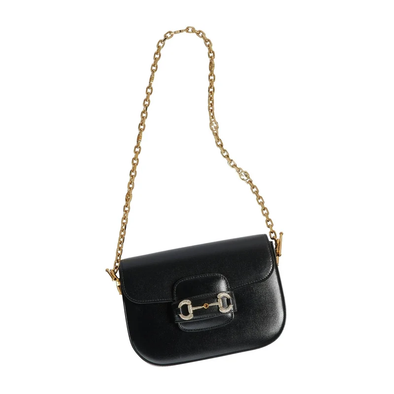 Gucci Handtasche Damen Gucci Horsebit 1955 Mini Shoulder Bag Schwarz 675801-AACSV-1155