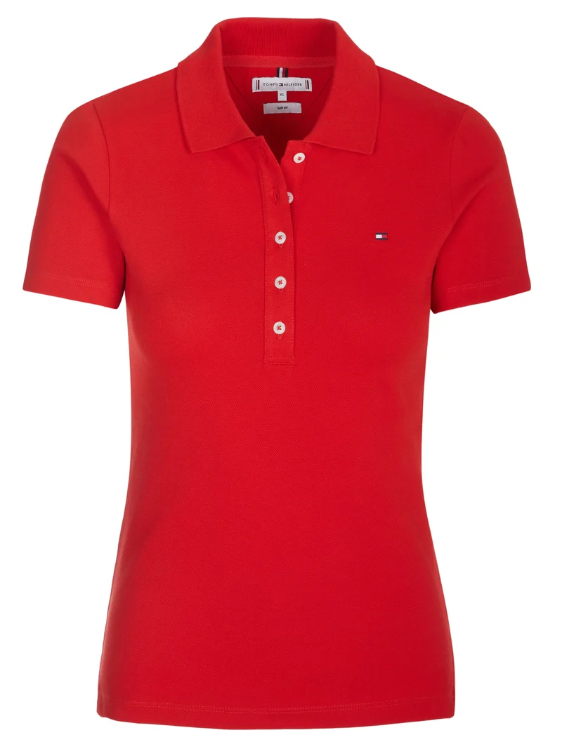 Tommy Hilfiger 1985 SLIM PIQUE Polohemd rot