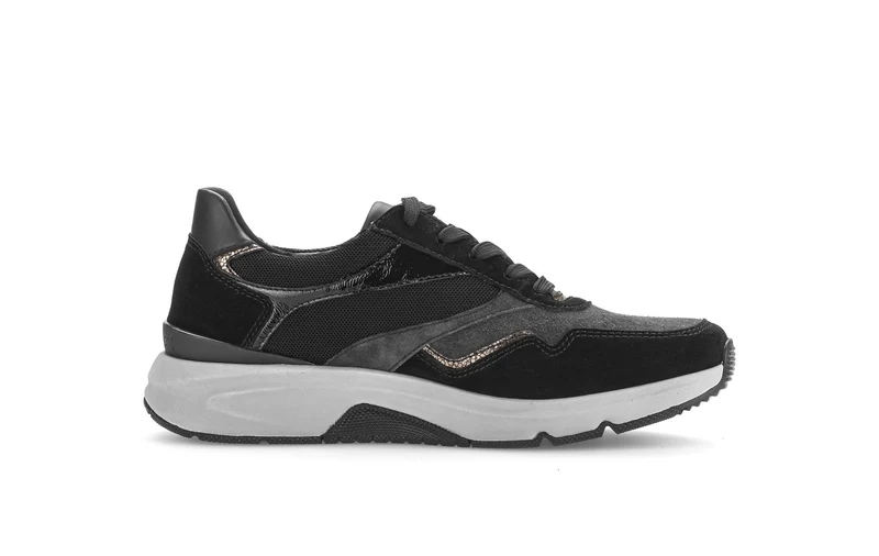 Gabor Damen Sneaker, Grau Schwarz