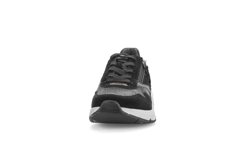 Gabor Damen Sneaker, Grau Schwarz