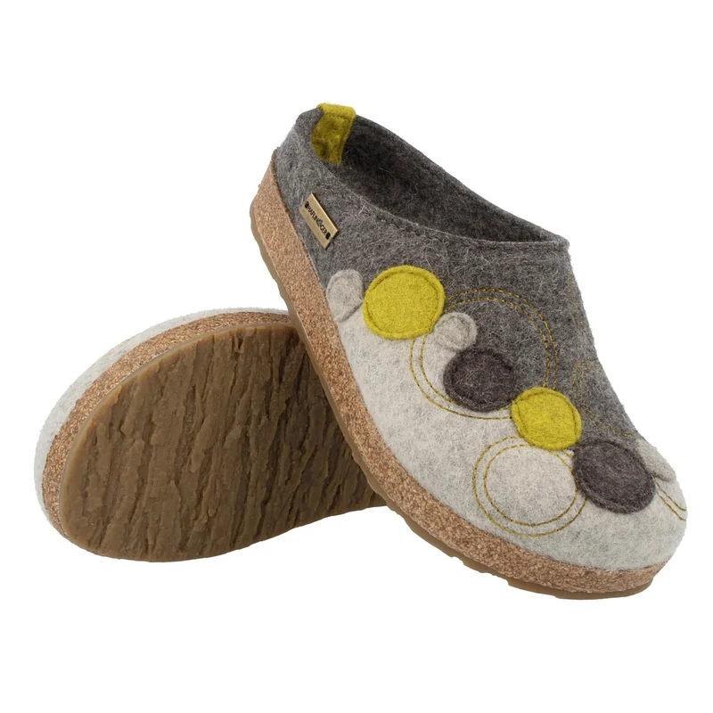 Haflinger Grizzly Fizz Damen Hausschuhe grau