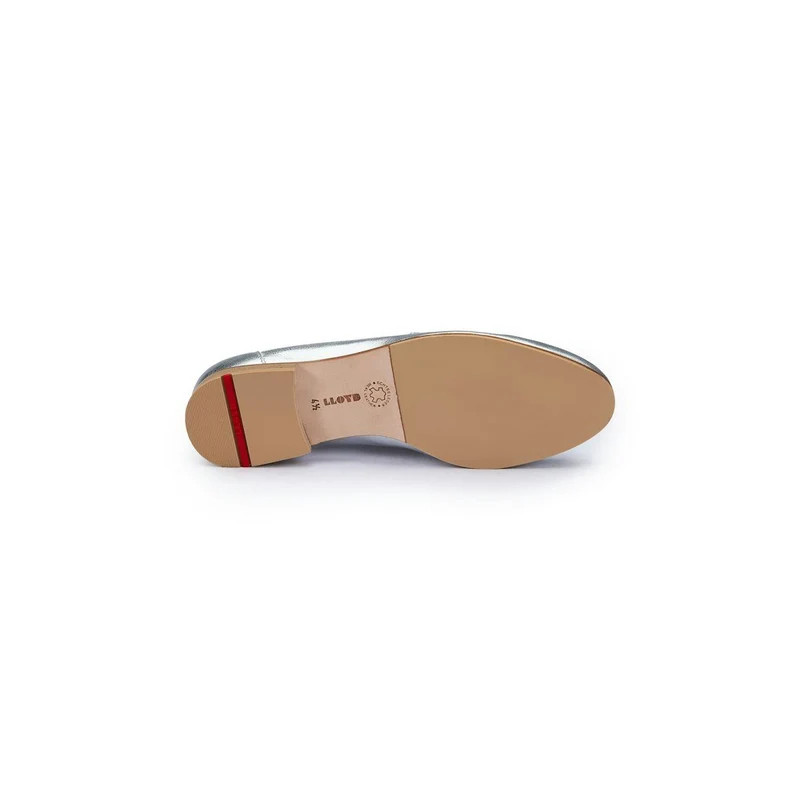 Slipper Mokassin Slipper silber Damen