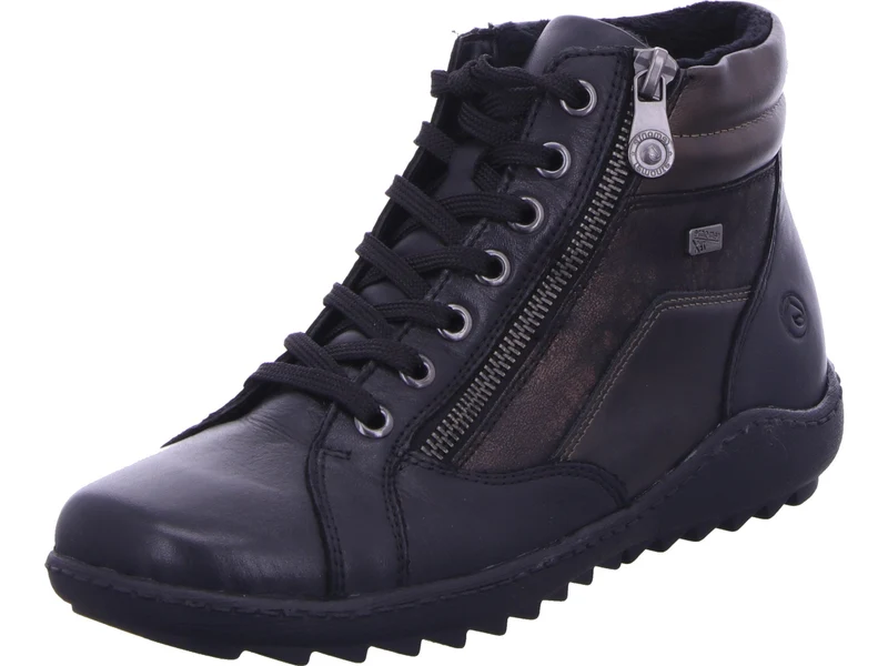 Remote R1458-03 Damen Schnür-Stiefeletten, Schwarz