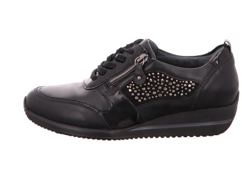 Waldläufer Damen Schnürhalbschuhe Himona Schnürschuh Schnürschuh Lederkombination