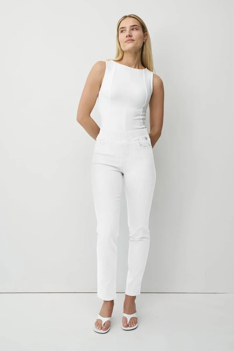 Anna Montana Slim Fit Jeans weiß