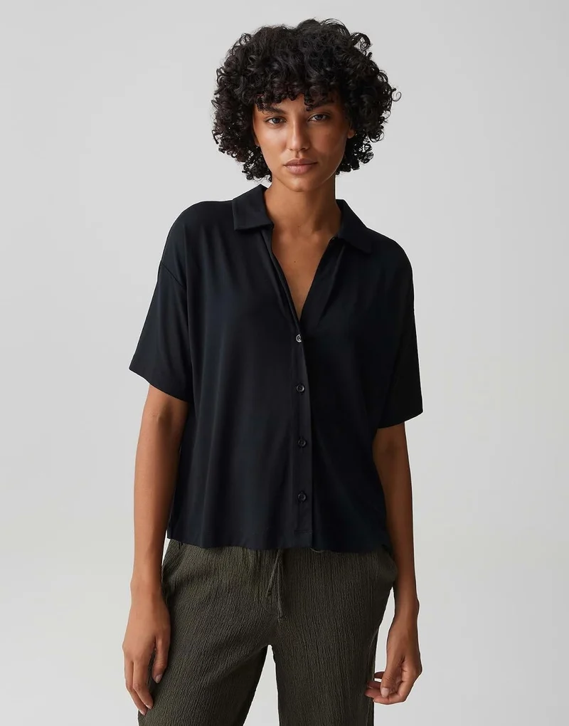 Opus Poloshirt Schwarz