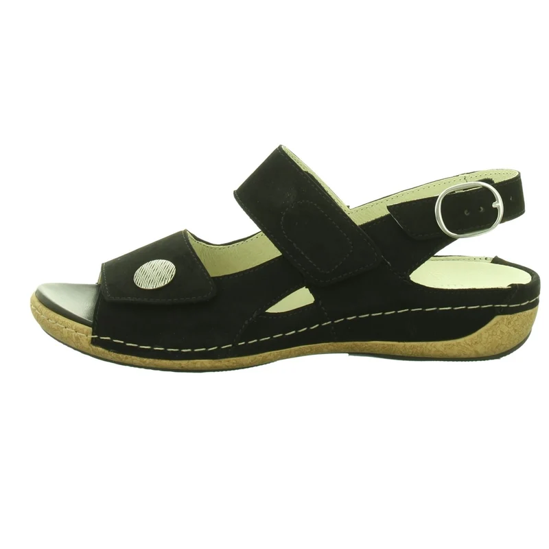 Waldläufer Klassische Sandalen Damen Schwarz