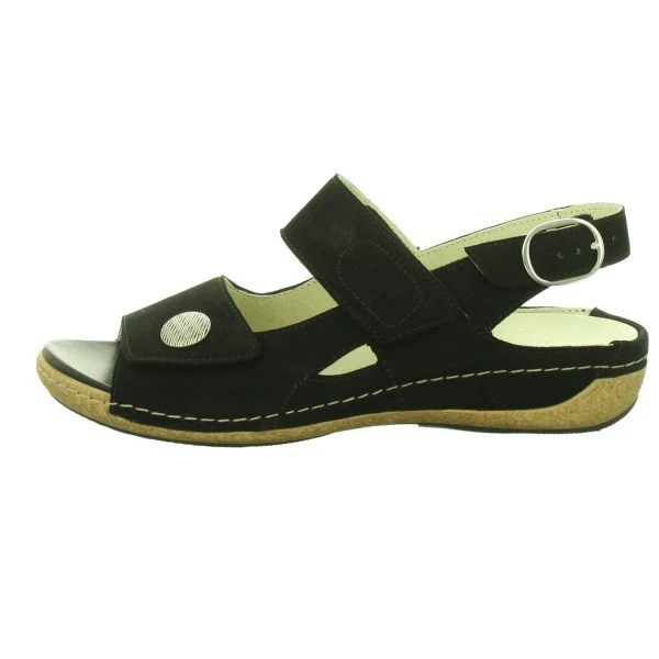 Waldläufer Klassische Sandalen Damen Schwarz