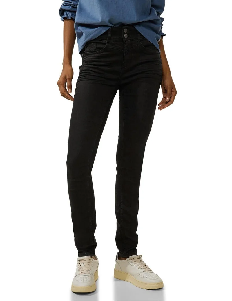 Street One Skinny Fit Jeans schwarz
