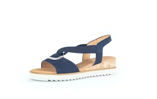 Gabor Plateau Sandalen Damen Blau