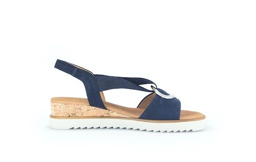Gabor Plateau Sandalen Damen Blau