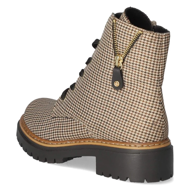 Rieker Damen Schnür-Stiefeletten Beige