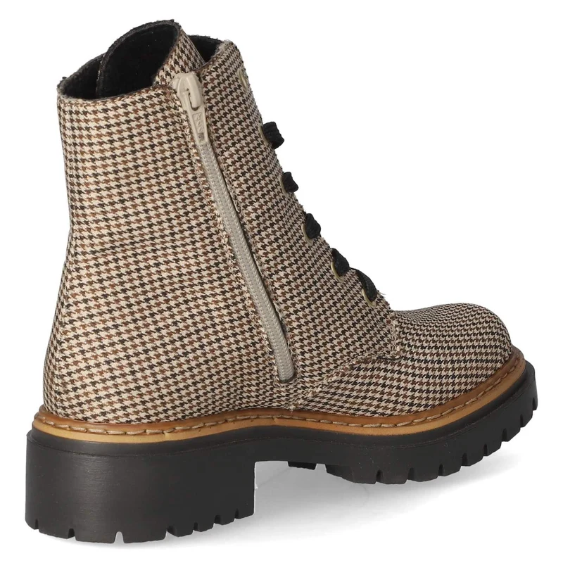 Rieker Damen Schnür-Stiefeletten Beige