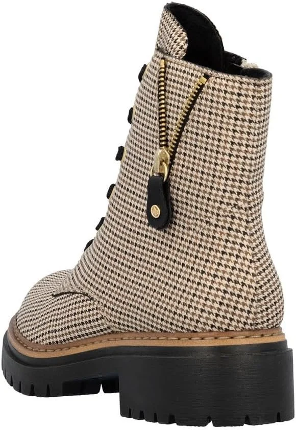 Rieker Damen Schnür-Stiefeletten Beige