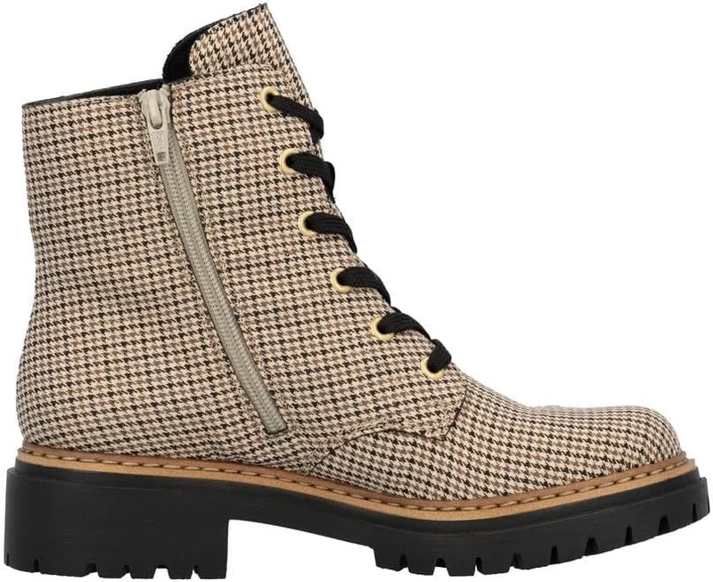 Rieker Damen Schnür-Stiefeletten Beige