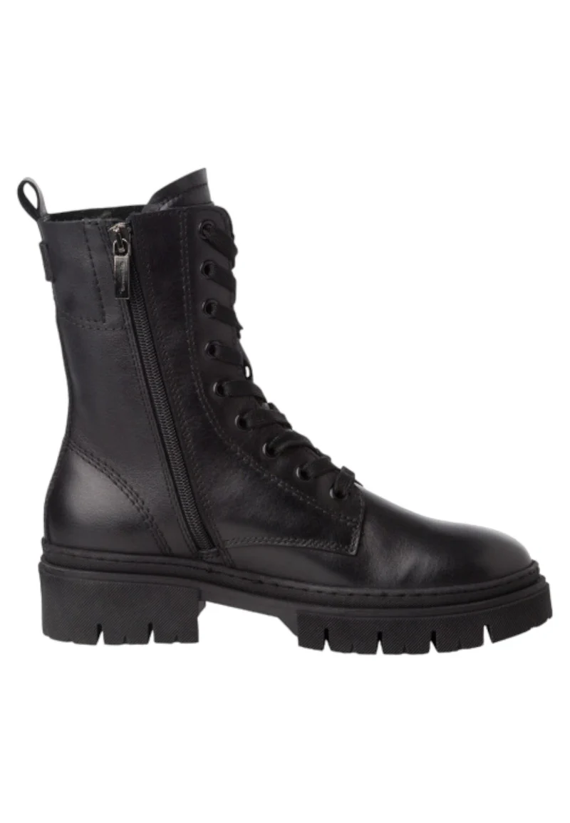 Damen Sportliche Stiefelette 1-25213-43 Schwarz 001 Black Leder mit TOUCH-IT