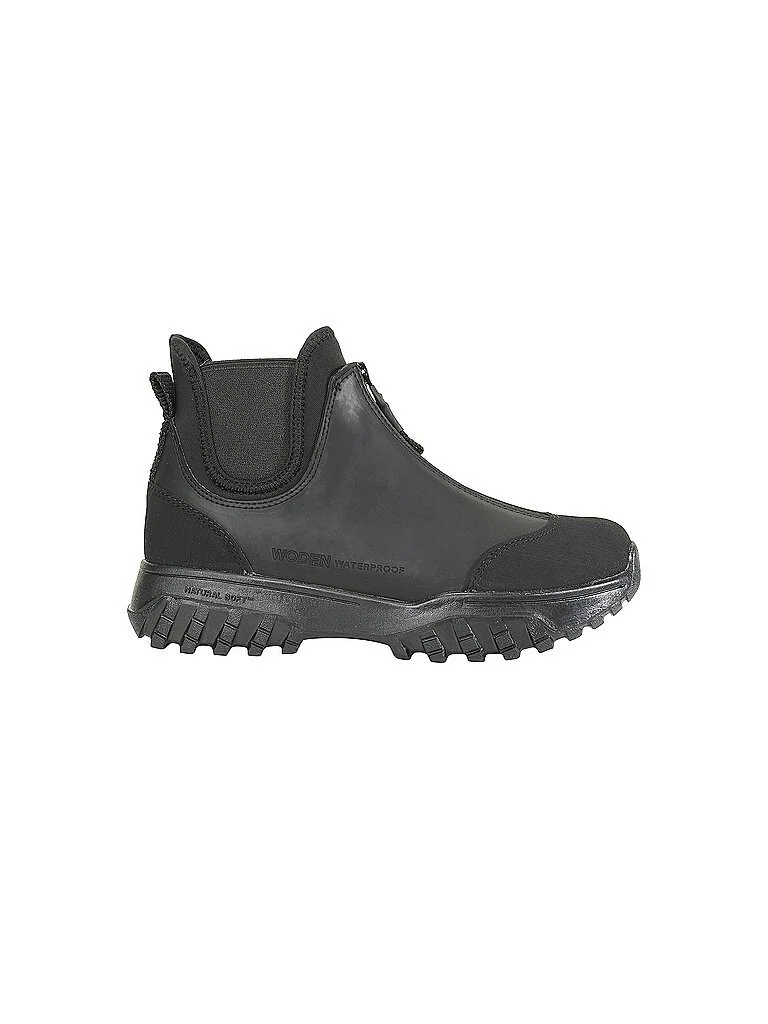 Woden Chelsea Boot Damen Schwarz