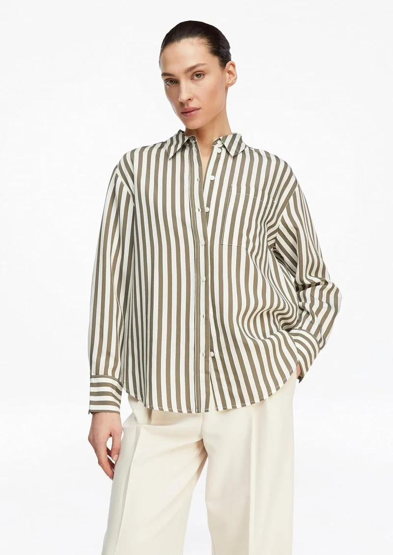 Comma Bluse Damen Olive