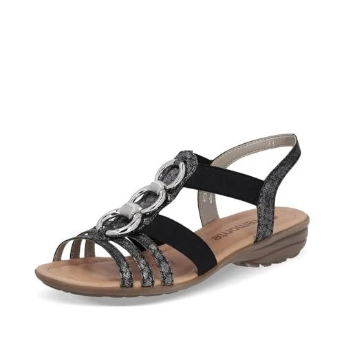 Remonte Riemchen Sandalen schwarz