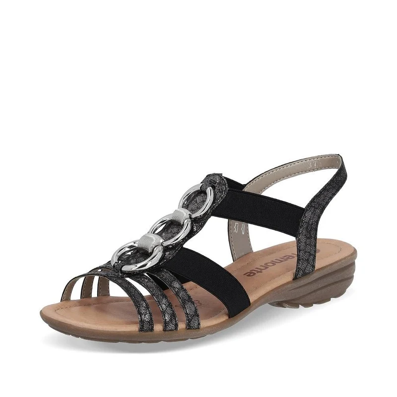 Remonte Riemchen Sandalen schwarz