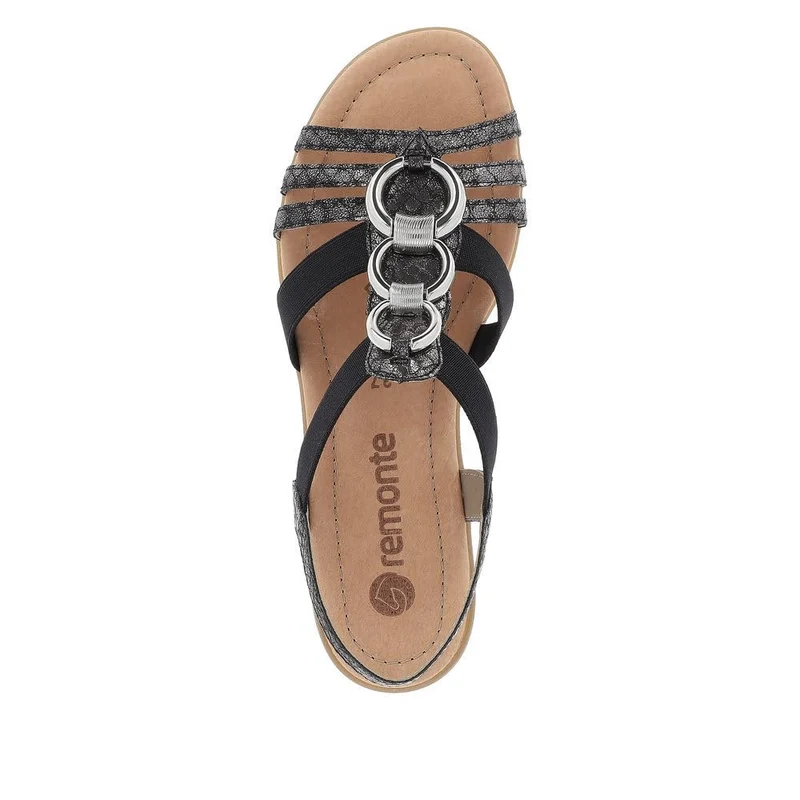 Remonte Riemchen Sandalen schwarz