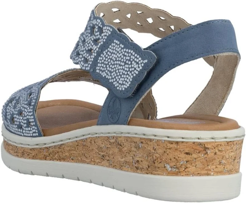 Rieker Keilsandalen blau