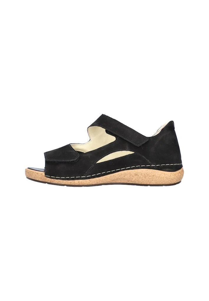 Waldläufer Komfort Sandalen schwarz